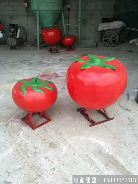 玻璃鋼番茄雕塑制作廠家 西紅柿雕塑價(jià)格