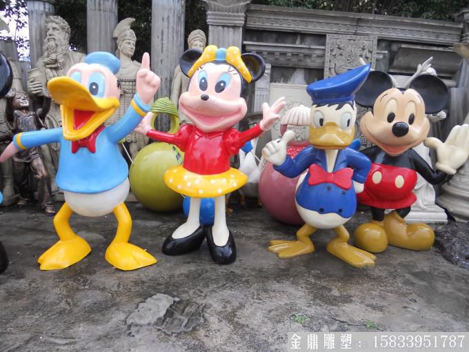 唐老鴨雕塑 玻璃鋼卡通鴨子雕塑廠家定制