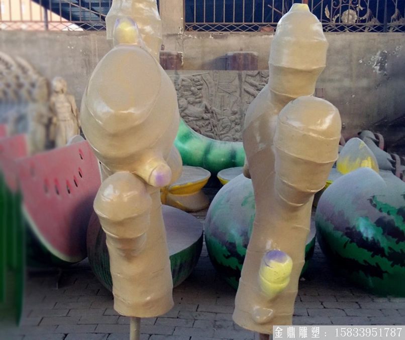 玻璃鋼生姜雕塑 廠家來(lái)圖定制