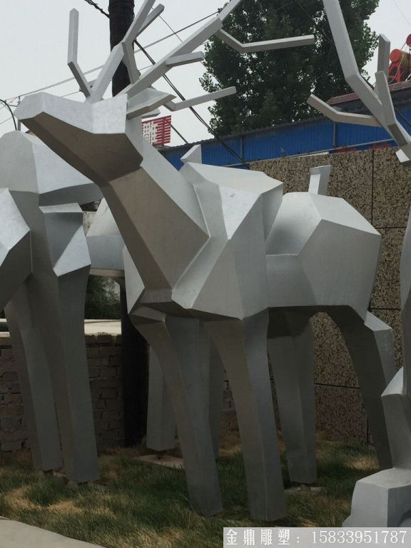 不銹鋼鹿 鹿動物雕塑 廠家定制