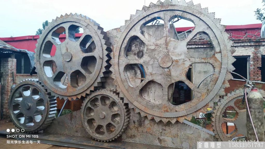 不銹鋼齒輪雕塑 齒輪雕塑加工廠家